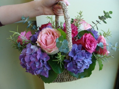 Rose flower girls basket